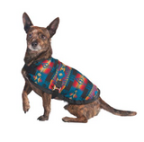 Turquoise Southwest Dog Blanket Coat - Le Pet Luxe