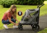 Excursion NO-ZIP Pet Stroller ~ Dark Platinum - Le Pet Luxe