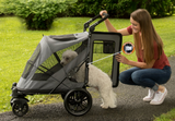 Excursion NO-ZIP Pet Stroller ~ Dark Platinum - Le Pet Luxe