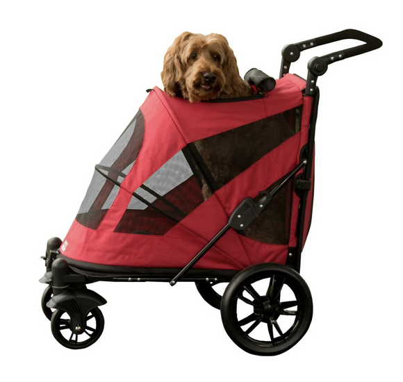 Excursion NO-ZIP Pet Stroller ~ Candy Red - Le Pet Luxe