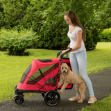 Excursion NO-ZIP Pet Stroller ~ Candy Red - Le Pet Luxe