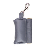 Leather Poop Bag Pouch - Cobalt Blue