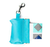 Leather Poop Bag Pouch - Green