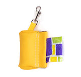 Leather Poop Bag Pouch - Green