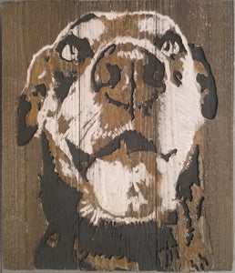 Signed in Wood ~ Dog