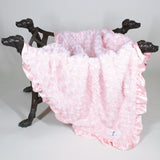 Baby Ruffle Dog Blanket ~ Baby Pink